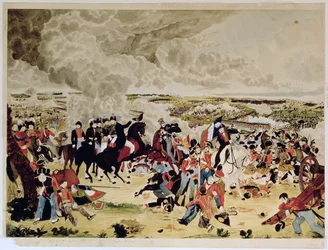 La batalla de Waterloo, 18 de junio de 1815, de The Sunday Times, 21 de julio de 1888